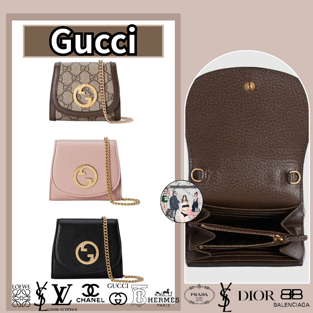 Ví chuỗi trung bình Gucci Blondie/ Túi nữ/Túi Messenger/Túi đeo vai/Sản phẩm giảm giá miễn thuế