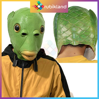[Cao Cấp] Mặt Nạ Ếch Xanh Cá Da Xanh Silicone Dày Đẹp Hóa Trang Quái Vật Cá Chép Xanh Lá Đồ Chơi