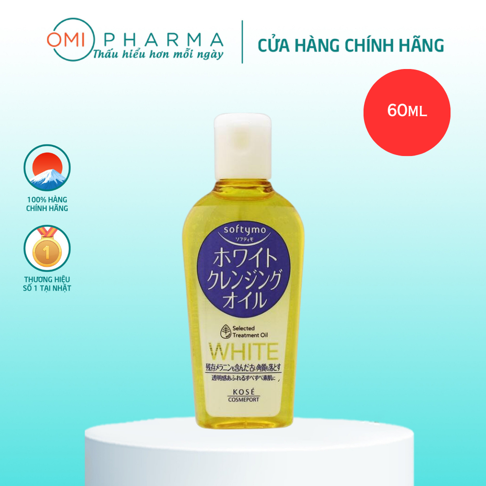 Dầu Tẩy Trang Trắng Da Nhật Bản Kose Softymo White Cleansing Oil Chai Mini 60ml