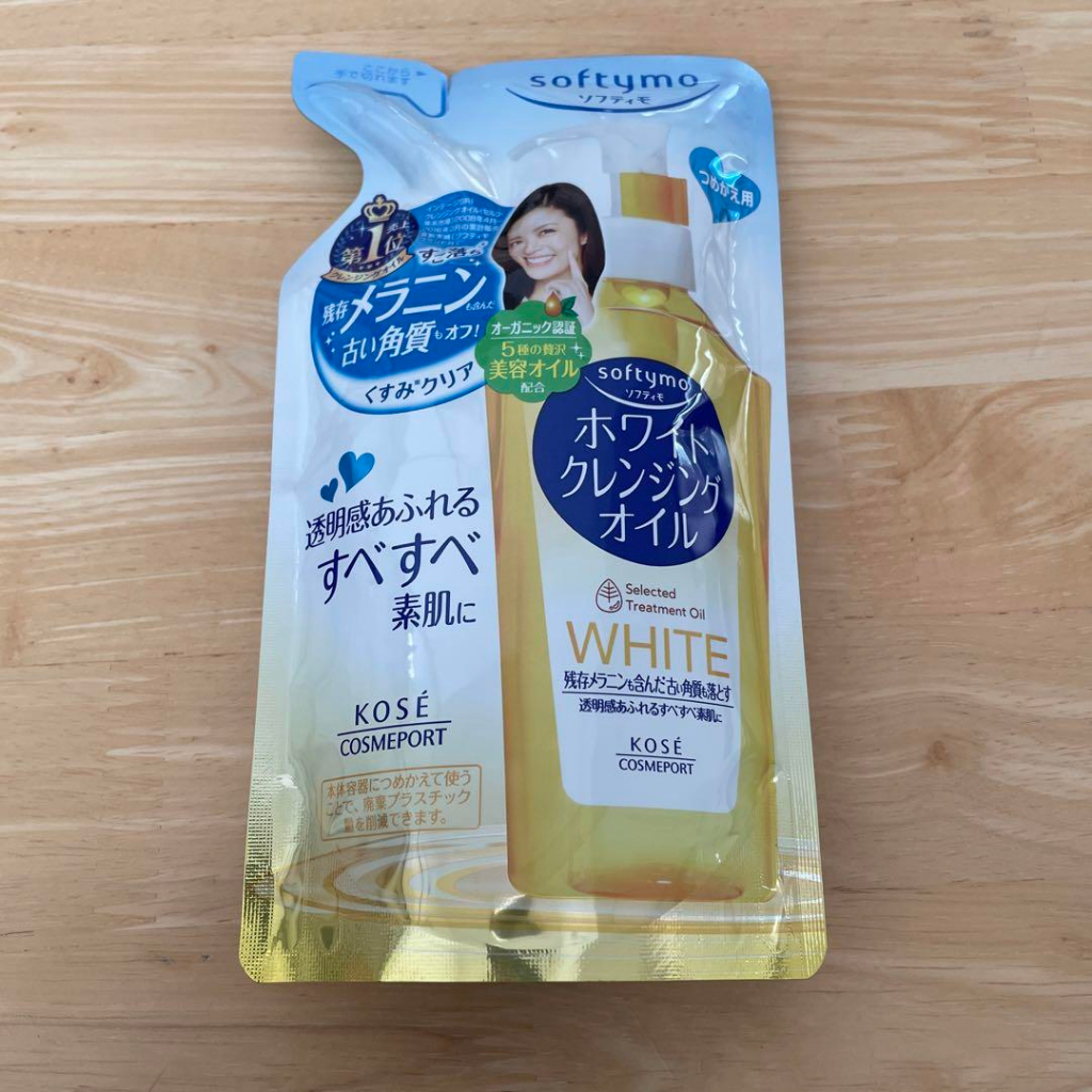Dầu Tẩy Trang Trắng Da Nhật Bản Kose Softymo White Cleansing Oil Túi Refill 200ml