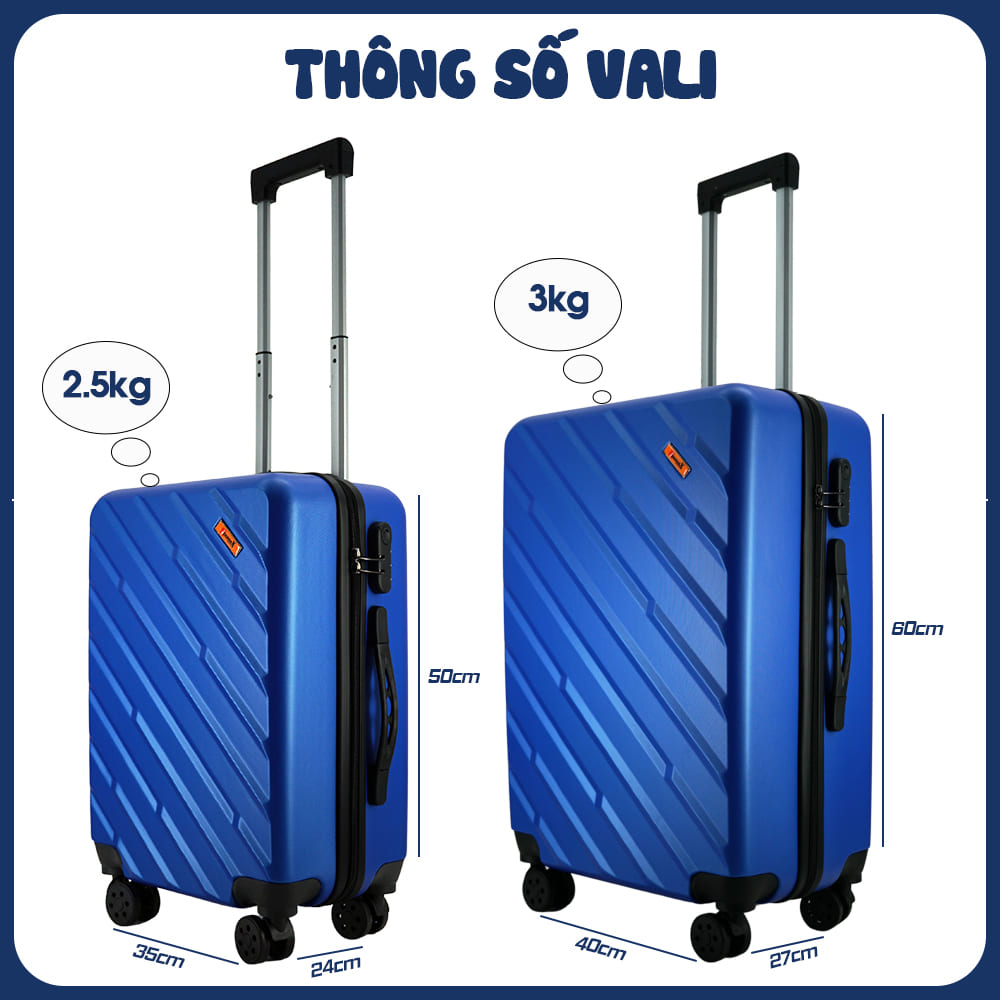 Bộ 2 vali du lịch i'mmaX Z1100 size 20inch và 24inch