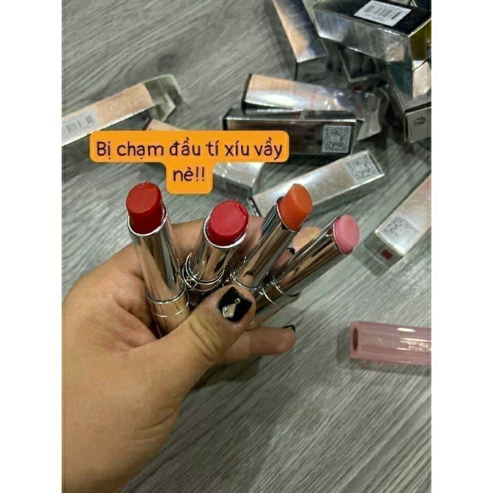 Son Dưỡng Dior 033,Lỗi Nhẹ,chạm đầu xíu,Màu Hồng San Hô,FullBox Túi + Hộp,Màu Son Mix giữa 001 và 004,Giúp Môi Căng Mọng