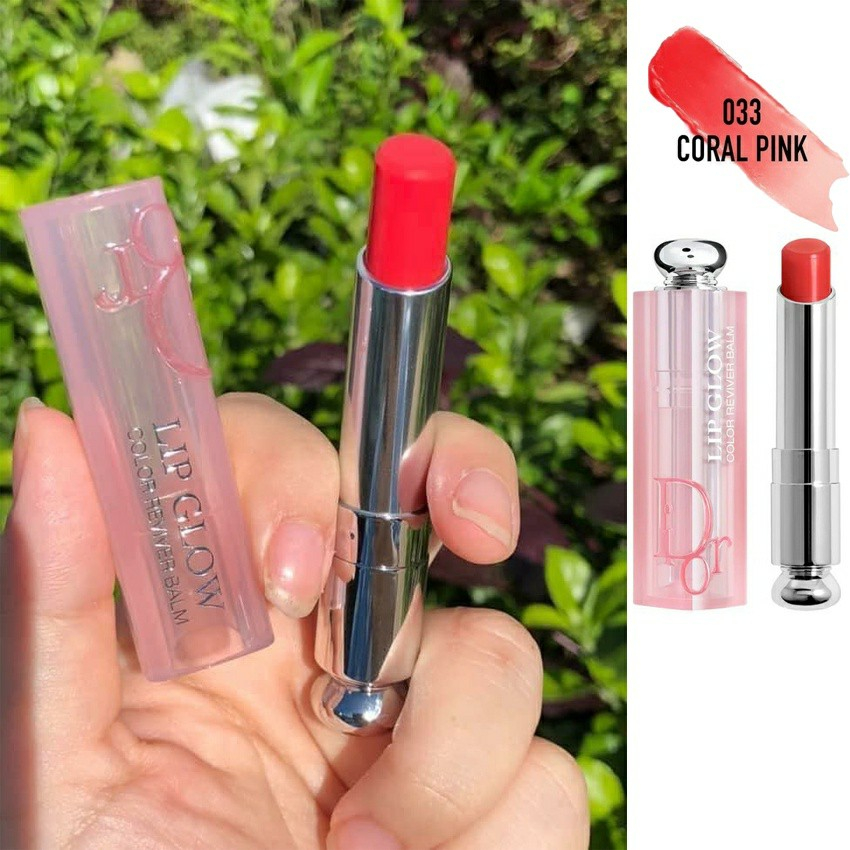 Son Dưỡng Dior 033,Lỗi Nhẹ,chạm đầu xíu,Màu Hồng San Hô,FullBox Túi + Hộp,Màu Son Mix giữa 001 và 004,Giúp Môi Căng Mọng