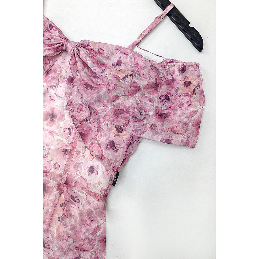 Đầm Maxi Hoa Luperi LFV3324 Thiết Kế Trễ Vai Trẻ Trung Nữ Tính Cho Nàng Đi Chơi Dạo Phố Đi Biển