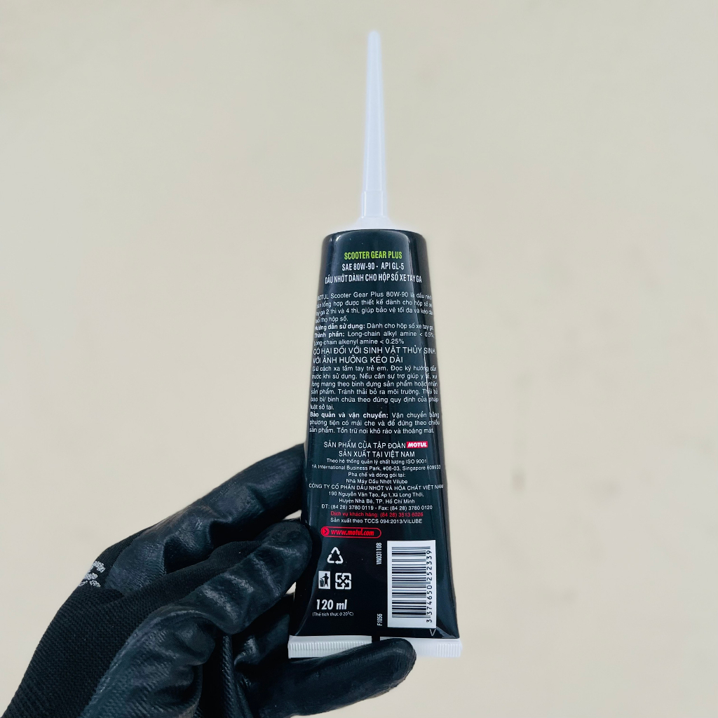 Tuýp Nhớt hộp số  Xe Tay Ga Motul Scooter Gear plus 80w90 120ml chính hãng