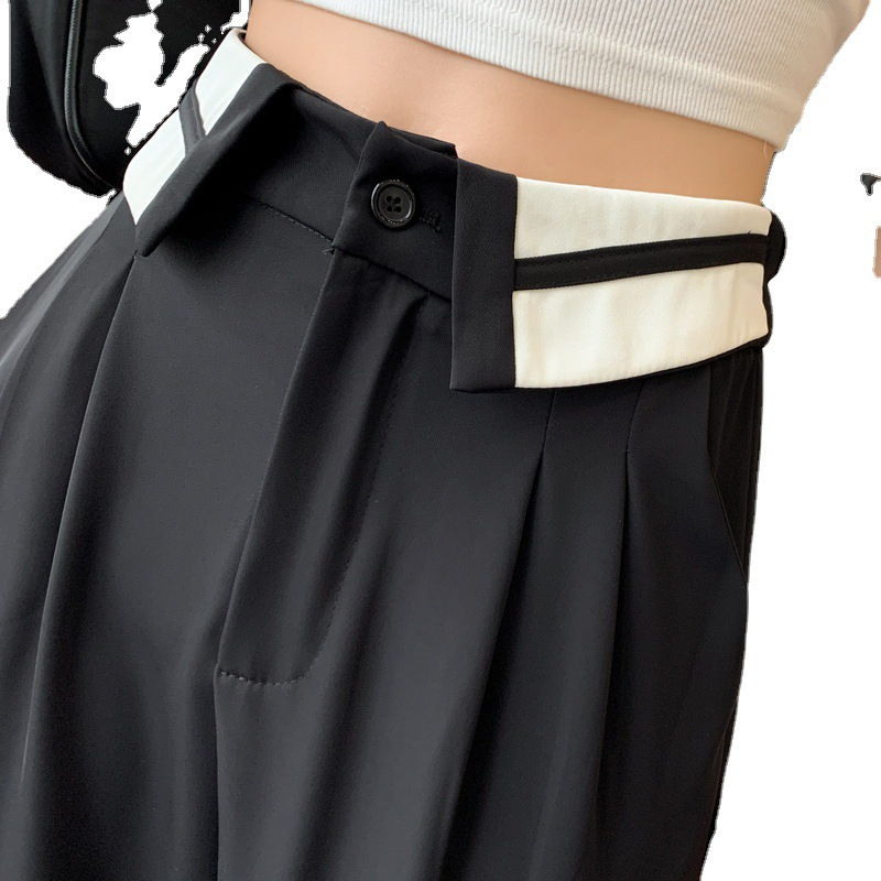 Quần ống rộng nữ, quần ống suông nữ lưng cao cạp bẻ kiểu cổ áo chất Ruby cao cấp - T2K Max
