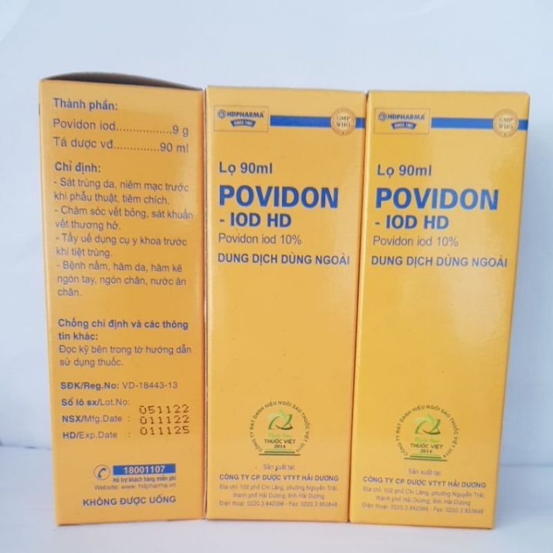 Dung Dịch Sát Khuẩn Povidon- Iod HD 10%