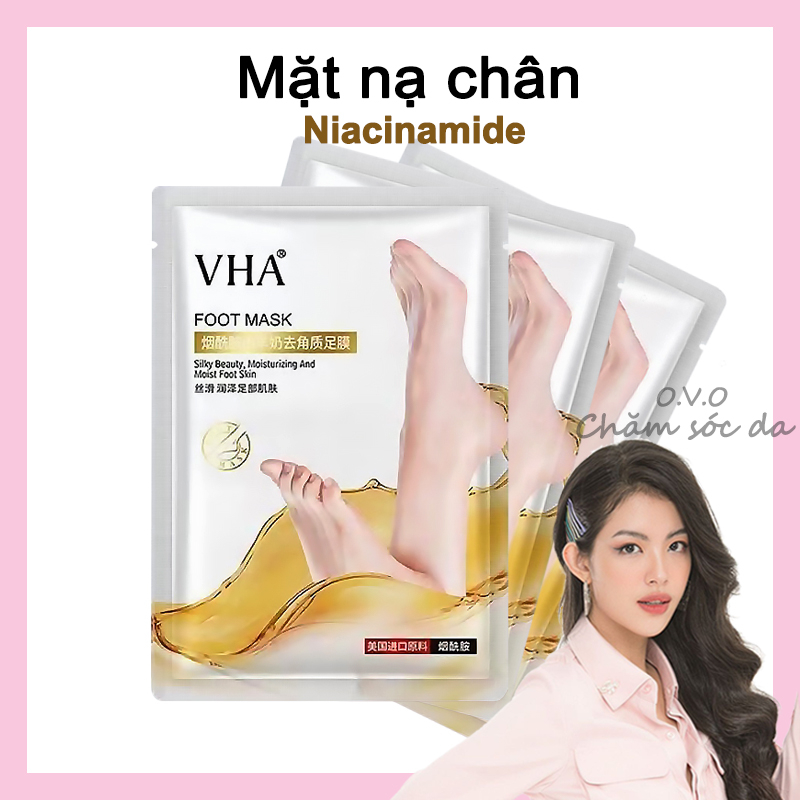 Mặt nạ chân niacinamide lột da chết lột da chân dưỡng ẩm làm trắng da chân 35g / cặp