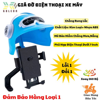 Giá đỡ điện thoại xe máy có nón bảo hiểm,kẹp chân gương,ghi đông xoay 360 chống nước che mưa nắng 68leon