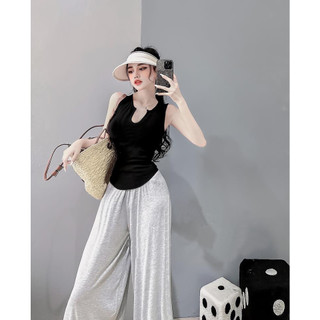 Set Áo Kèm Quần Ống Rộng thun Lụa Dẻo