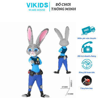 Mô hình lắp ráp 3d thỏ 1m15 hãng xinz bộ đồ chơi lắp ráp thỏ 1m15 - vikids