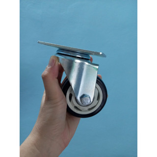 Bánh xe đẩy xoay có khóa và không khóa, bánh xe bàn ghế tủ đường kính 40mm 50mm, chất liệu cao su bọc nhựa chịu lực cao