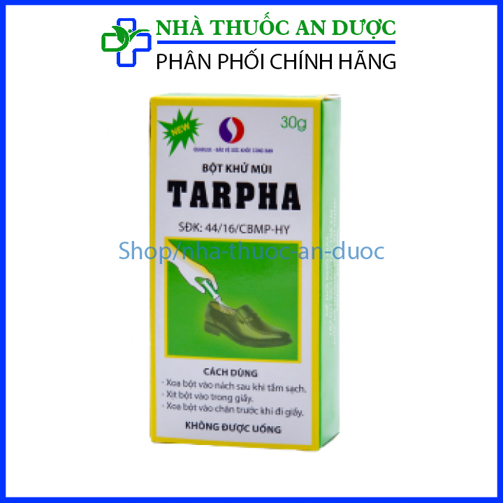 Bột khử mùi Tarpha – Khử mùi hôi nách, hôi chân, giảm tiết mồ hôi – Lọ 30 gam