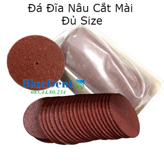 Combo 10 cái đĩa đá nâu đủ size cắt mài nhựa/ sứ/ kim loại