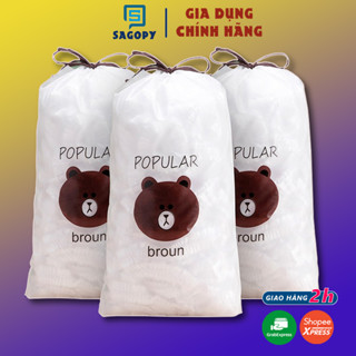 Màng bọc thực phẩm (80c) co giãn túi đựng hình gấu, túi bọc thực phẩm thức ăn tái sử dụng