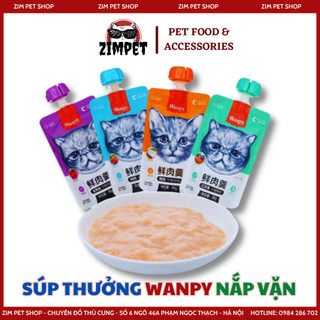Súp thưởng nắp vặn Wanpy cho mèo gói 90gr