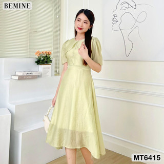 Đầm dáng dài cổ tròn tay ống đứng BEMINE MT6415