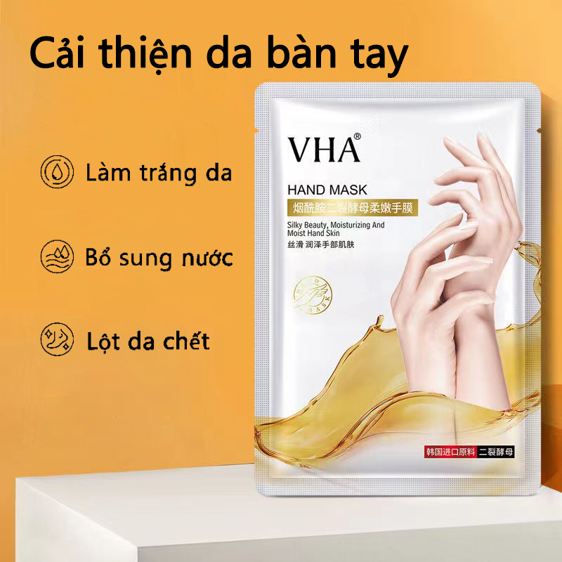 Mặt nạ tay niacinamide dưỡng ẩm làm trắng da tay tẩy da chết mặt nạ chân tay 35g / cặp