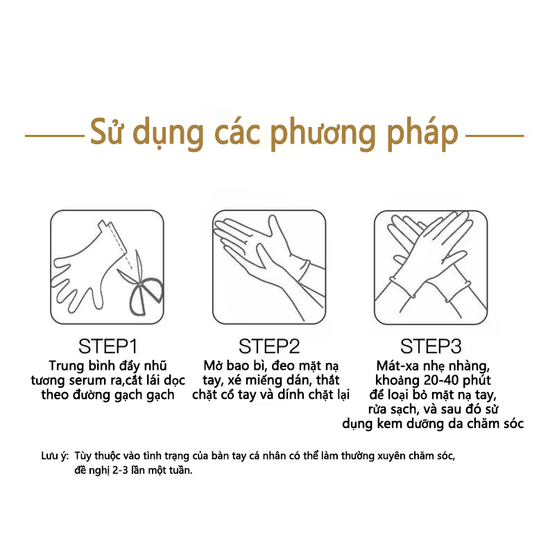 Mặt nạ tay niacinamide dưỡng ẩm làm trắng da tay tẩy da chết mặt nạ chân tay 35g / cặp