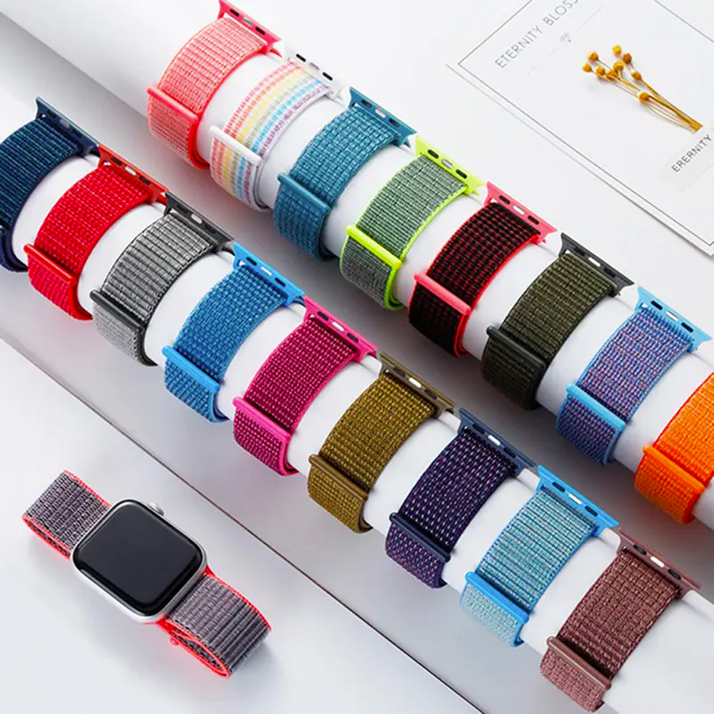 Dây Đeo Vải Silicone Sport Loop  Cho Đồng Hồ Thông Minh AW Series 8/7/SE/6/5/4/3 Size 38/40/41/42/44/45