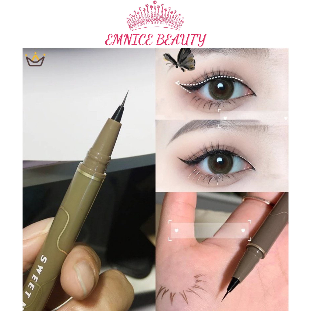 Bút Kẻ Mắt MINSHZEE Đầu Siêu Mảnh 0.05mm Mềm Mại Tự Nhiên Không Phai Lâu Trôi