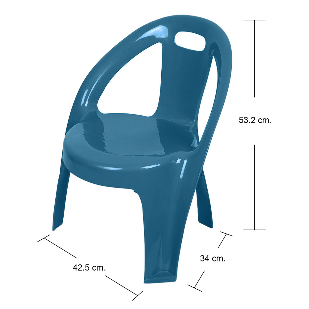 HomeBase ME LIVING Ghế tựa lưng bằng nhựa Thái Lan COSMO W42.5xD34xH53.2 CM màu xanh lá