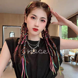 Tóc giả tết dây cột gồm 3 dây tết mix chun tóc phong cách hàn quốc haminstore
