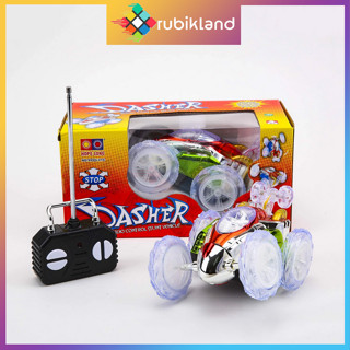 Xe Điều Khiển Không Dây Nhào Lộn 360 Độ Có Đèn Led Dasher Đồ Chơi Trẻ Em Siêu Xe Điều Khiển