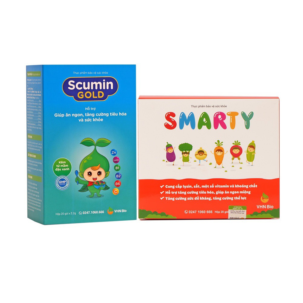 COMBO Scumin Gold & Smarty - Giúp trẻ ăn ngon, tăng cân đạt chuẩn