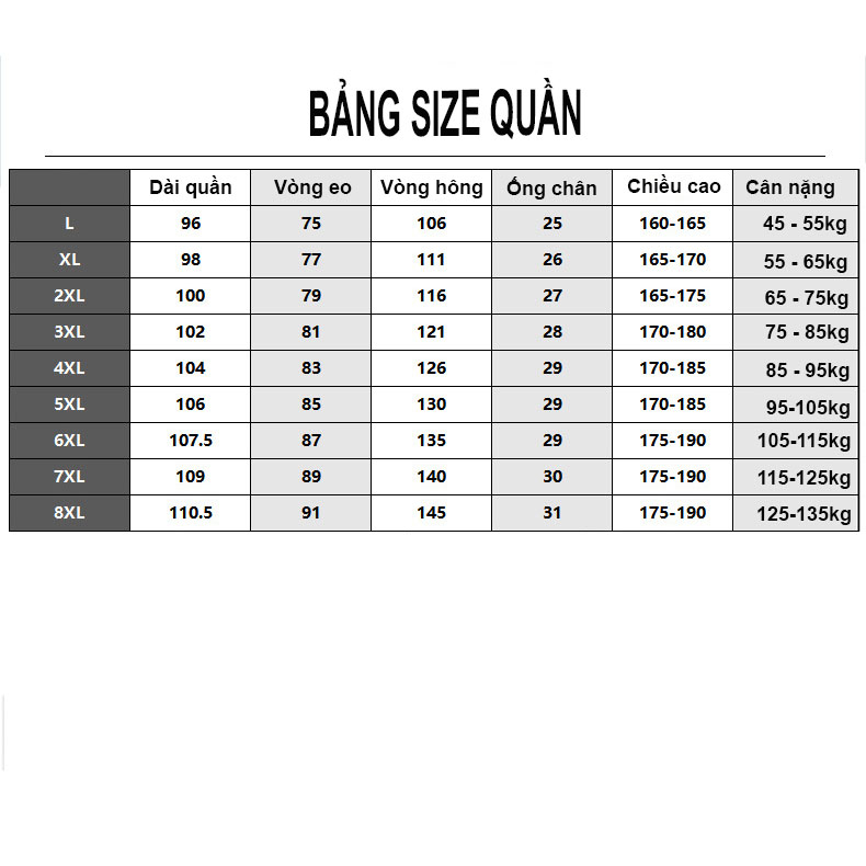 Quần thun nam big size ZENBIG dành cho người mập người béo từ 80-140kg