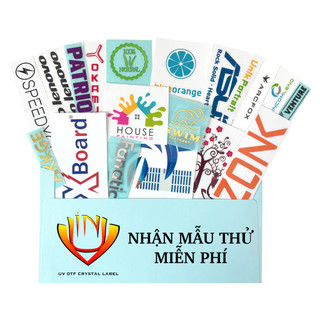 Tem nhãn chuyển nhiệt UV DTF - Mẫu thử miễn phí
