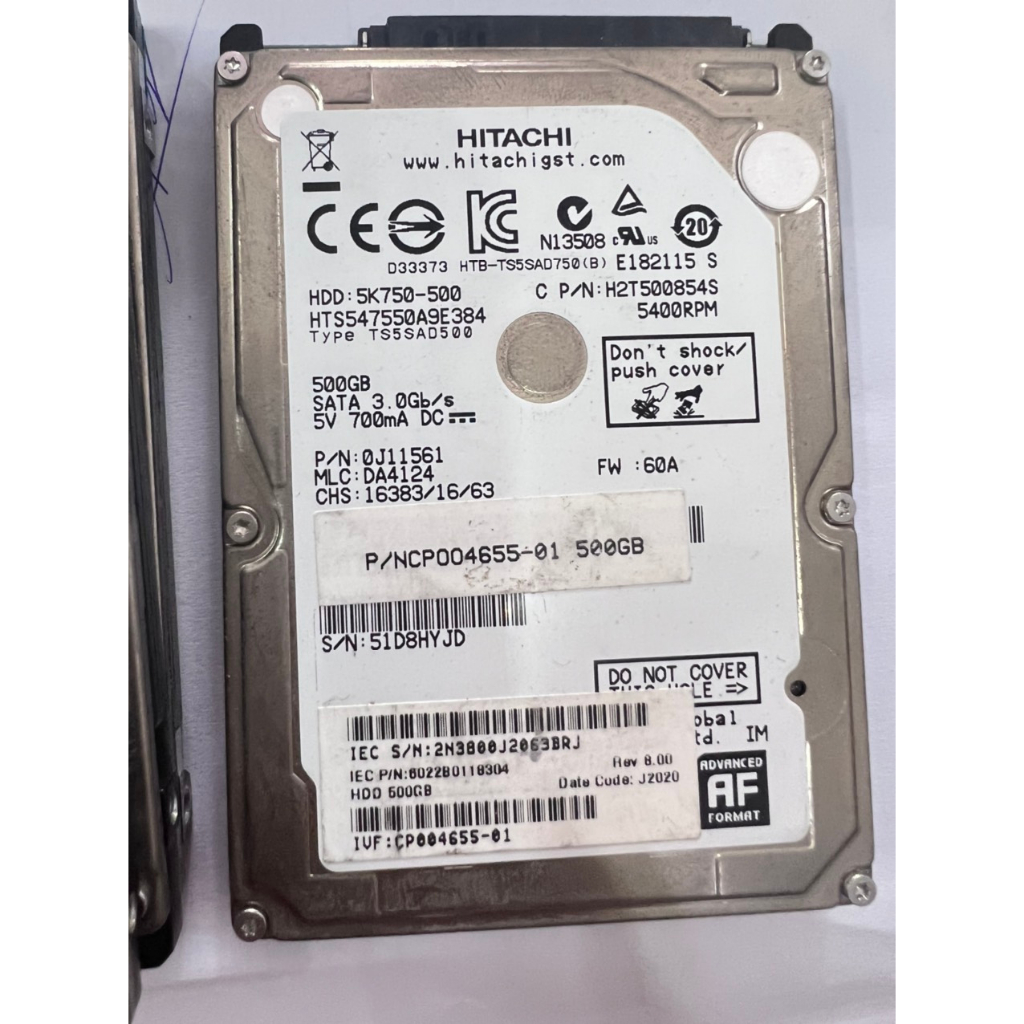 Ổ Hdd Laptop 500gb Bh 1 Tháng