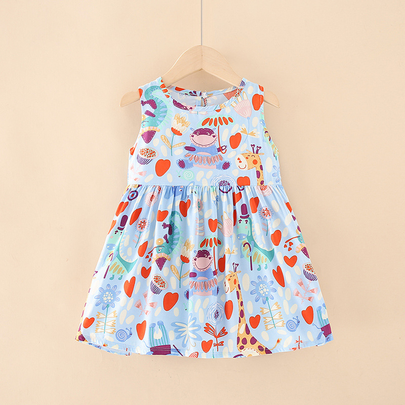 Váy Bé Gái Đầm Cho Bé Mặc Hè Nhiều Mẫu Họa Tiết ,Quảng Châu Loại 1 Vải Lanh Thoáng Mát Mềm Mại