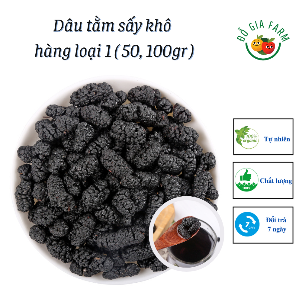 Dâu tằm sấy khô - hàng loại 1 (50,100gr) hỗ trợ đẹp da, đẹp dáng