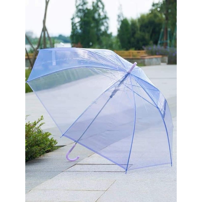 Ô dù trong suốt hoa đào đủ màu