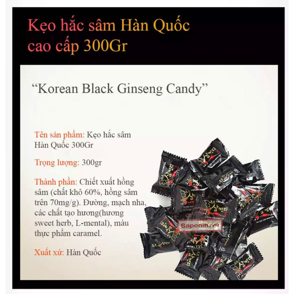 KẸO HẮC SÂM KOREA BLACK GINSENG