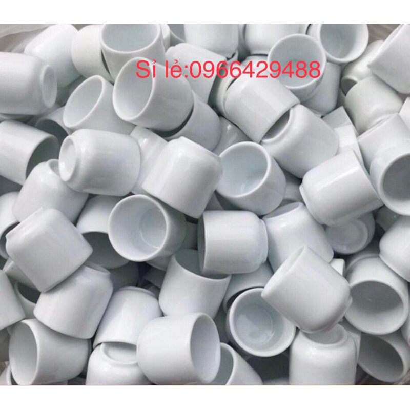 Chén uống rượu men trắng Bát Tràng combo 10 chiếc