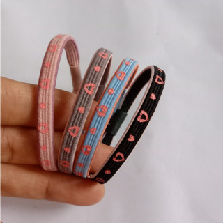 Combo 4 dây cột tóc trái tim nhiều màu pastel dễ thương phụ kiện tóc style hàn quốc - namimi