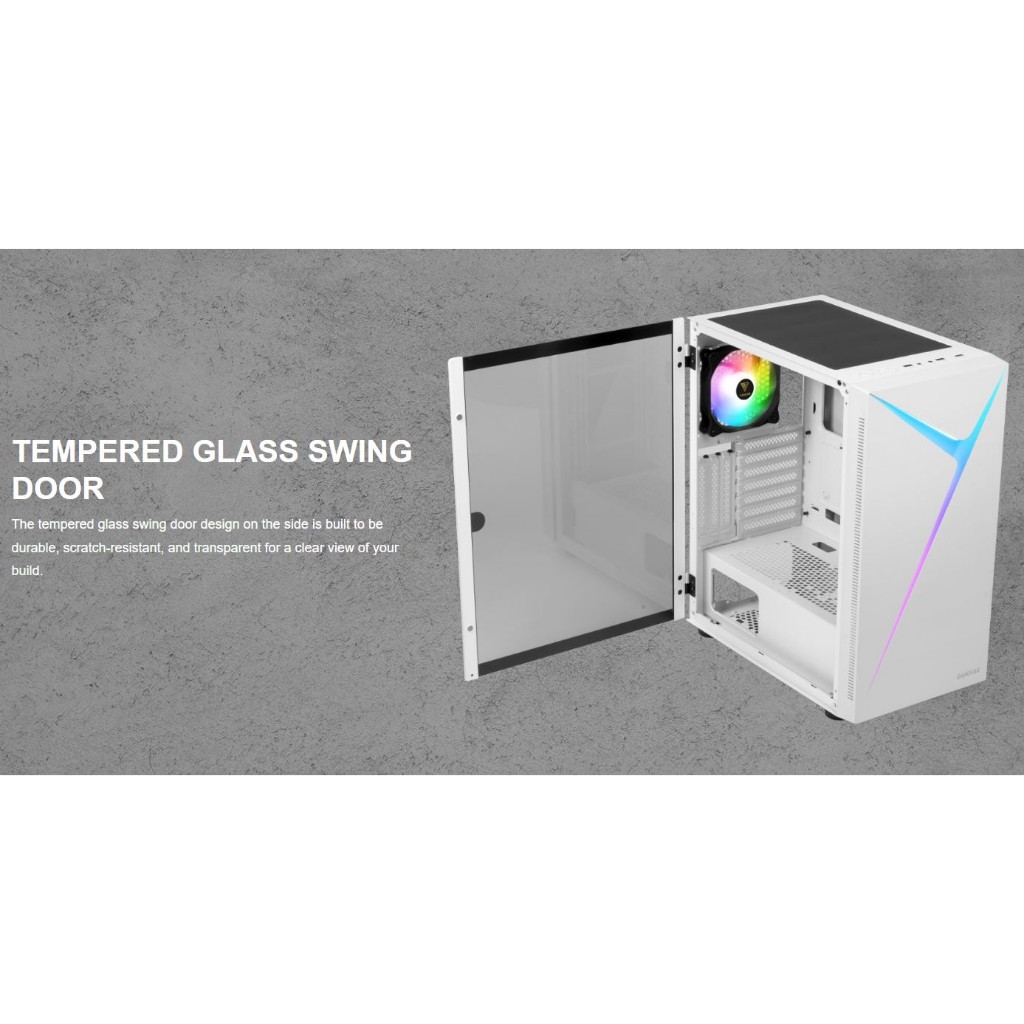 Vỏ Case GAMDIAS ARGUS E4 WHITE