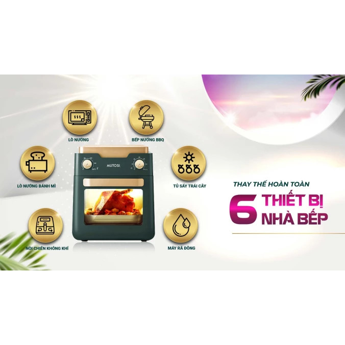 Nồi Chiên Không Dầu Mutosi MF-98C 12L Chiên Nướng Công Suất Lớn Nhanh Chóng Hương Vị Thơm Ngon Hạn Chế Chất Béo