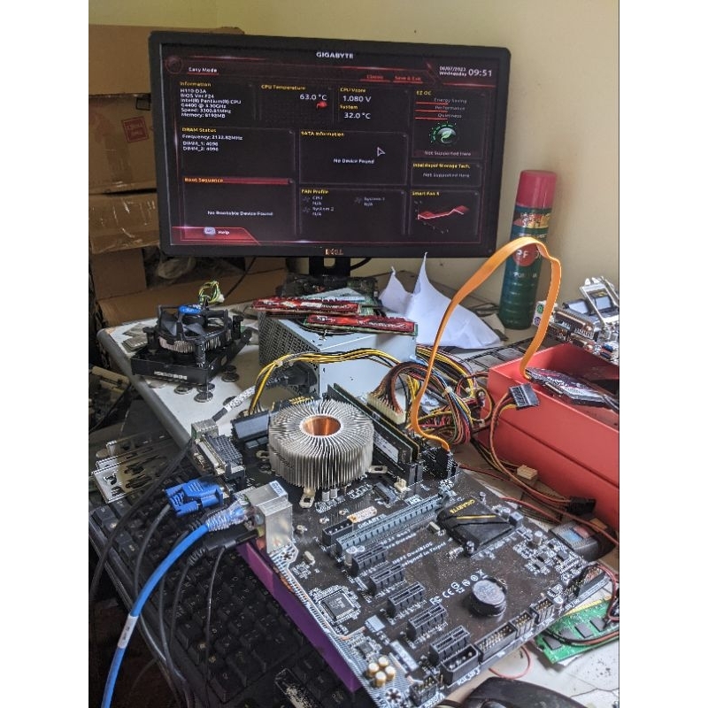 Combo main h110, ram 8gb, chip g4400