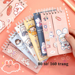  Sổ tay học từ vựng ngoại ngữ tiếng anh tiếng trung lò xo cute nhỏ gọn 160 trang 10xtimes 