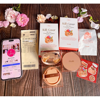 CLIO KILL COVER THE NEW FOUNDWEAR CUSHION (1 hộp sẵn lõi + 1 lõi thay thế + 1 miếng các sticker hình bé mèo)