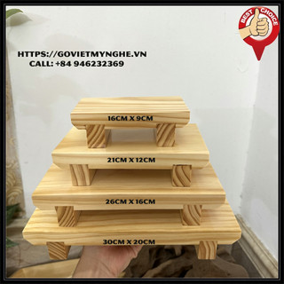 [30x20cm - Chuẩn Nhật] Thớt sushi gỗ trang trí sushi- Thớt gỗ trang trí Sushi kích thước 30cmx20cm -Gỗ thông nguyên khối