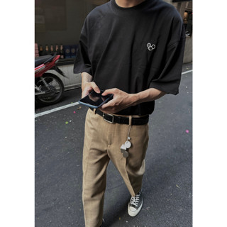 TEE MINI LOGO đen - ÁO THUN basic CHUỘT TRẮNG