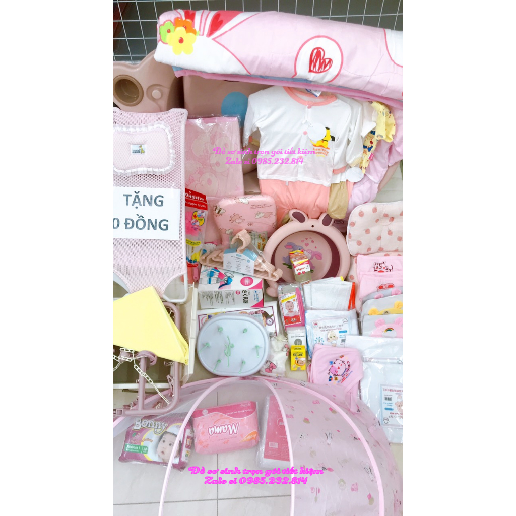 Đồ sơ sinh trọn gói đầy đủ, đồ dùng đi sinh cho bé và mẹ, đồ sơ sinh bé trai bé gái
