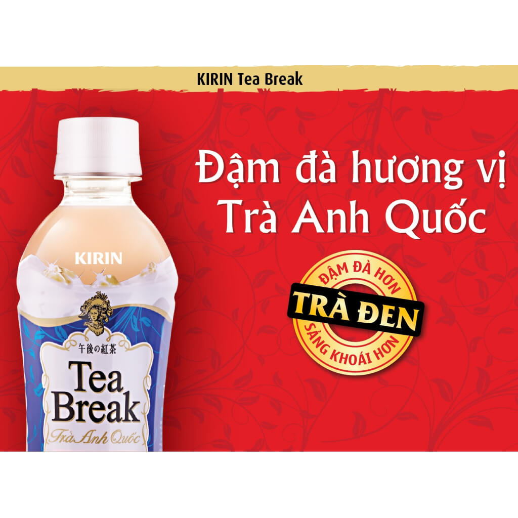 Thùng 24 chai trà sữa KIRIN TEA BREAK 345ml / Lốc 6 chai trà sữa KIRIN TEA BREAK 345ml