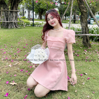 Đầm Dự Tiệc Ngắn Dáng Xoè Nhẹ Xếp Ly Siêu Xinh - NV312