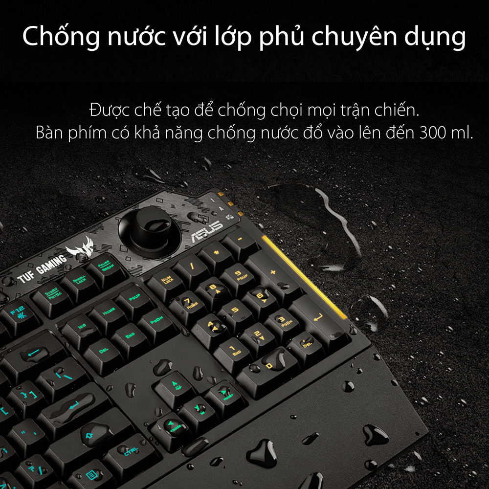 Bàn Phím Chơi Game Asus TUF Gaming K1 Chống Nước Tràn RGB - Hàng Chính Hãng | BigBuy360 - bigbuy360.vn