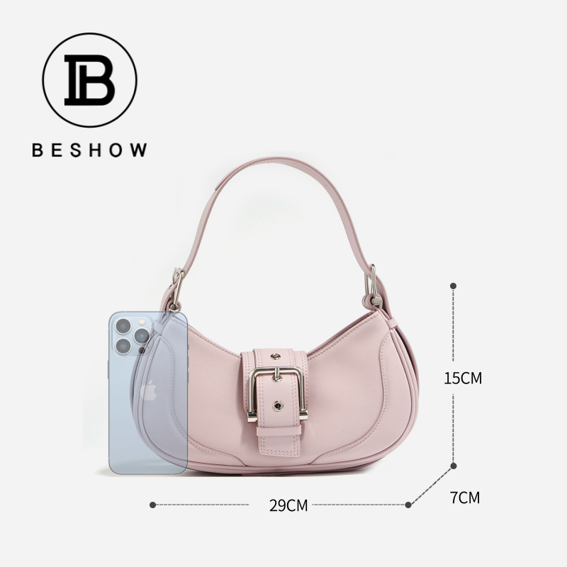 Túi xách nữ BHSHOW Túi xách nữ thương hiệu Túi da thật Túi xách nữ sang trọng Túi vai đơn Túi nách Túi da bò